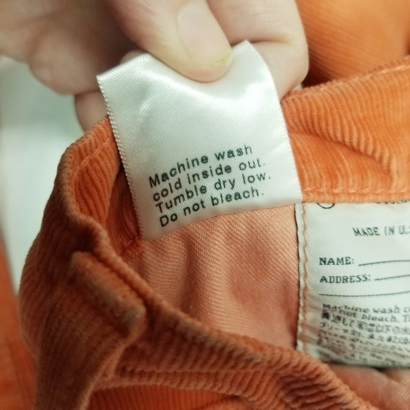 AG Adriano Goldschmied Stevie Slim Straight Corduroy Cropped‎ 26 R Burnt Orange - Picture 5 of 13